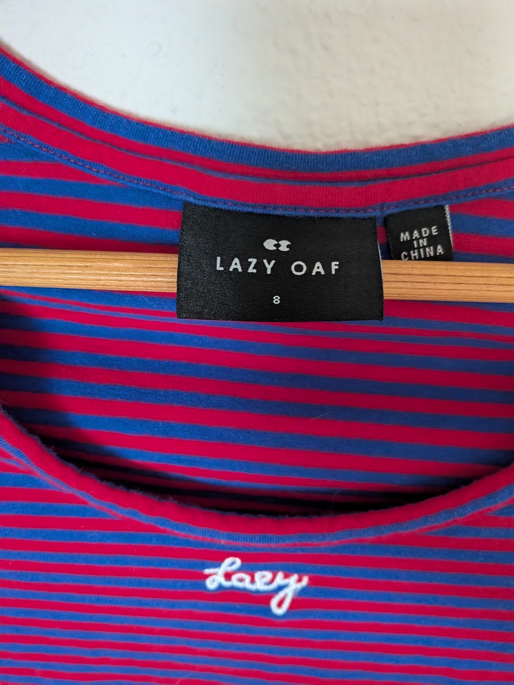Lazy Oaf Lazy Striped Scoop Neck Cropped Tee - Picture 8 of 10